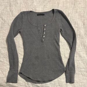 Abercrombie and Fitch Grey Henley